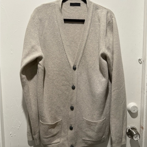 ASOS Cream Cardigan Sweater Timeless Knit - Picture 1 of 3